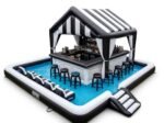 Large Size Inflatable Pool Bar Party Pool with Sofa & Seats Floating Pub