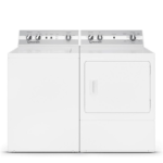 Speed Queen Side-by-Side Top Load Washer and Electric Dryer Set in White SQWADR6