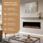 Modern Ember Highmark Luxe LCD Wall Mount Smart Electric Fireplace - Image 11
