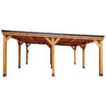 Backyard Discovery Kingsport Cedar Wood Carport with Steel Roof - Image 5