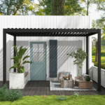 Mirador 111da Outdoor Pergola Patio Shelter w/ Double Aluminum Louvers - Image 3