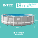 Intex 18ft x 48in Prism Frame Above Ground Pool Set - Image 10