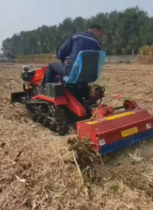 Agricultural Crawler Tractor 35HP Ride-On Rotary Tiller with Front Loader 25HP 30HP 50HP Track for Small Farm Garden Cultivation - Image 5