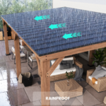 Maple Cedar Wood Patio Gazebo With Slope Hard Top Galvanized Steel Roof Pavilion,Using Storage, Party Chat And Grill ELEVATE OUTDOORS Size: 20'  x 12 - Image 5