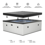 Wave Garda 4/6-Person Square Foam Hot Tub - Image 4