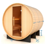Golden Designs "Arosa" 4 Person Barrel Traditional Sauna - Pacific Cedar GDI-B004-01 - Image 8