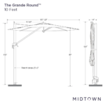 Cantilever Patio Umbrella Fade-Proof Wind Resistant - Image 9